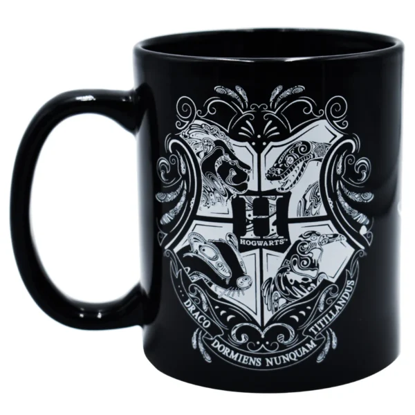 Taza Que Brilla En La Oscuridad Escudo Harry Potter 325ml