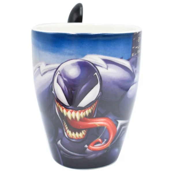 Juego de 2 Tazas de Cerámica con Cuchara Spiderman 310ml