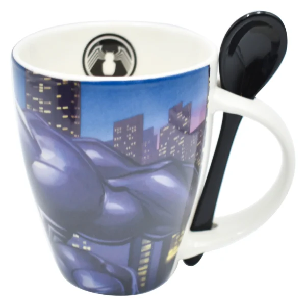 Juego de 2 Tazas de Cerámica con Cuchara Spiderman 310ml