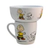 Juego Desayunador 2 Piezas Snoopy tazon 550ml y tarro 400ml ceramica