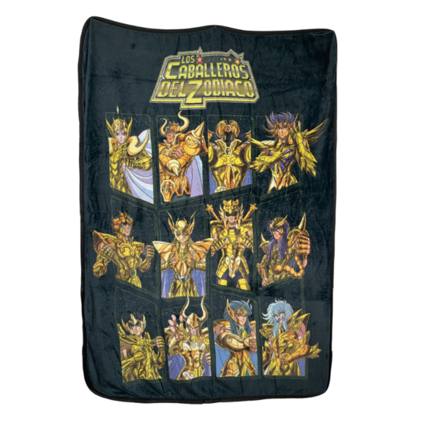 Manta Polar Caballeros Del Zodiaco Armadura Dorada
