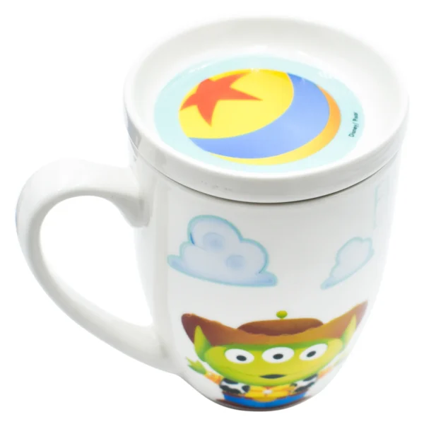 Taza De Porcelana con Tapa Pixar 385ml