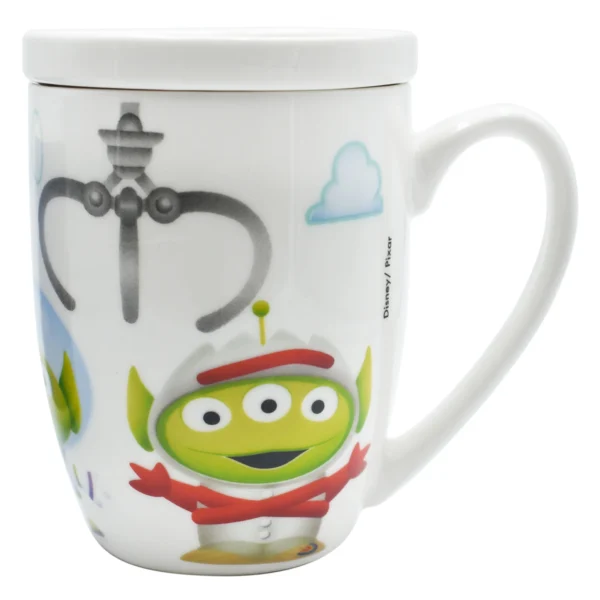 Taza De Porcelana con Tapa Pixar 385ml