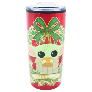 Termo Doble Pared Mediano Grogu Navideño