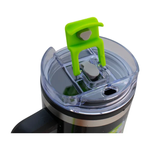 Termo Alto Doble Pared Con Boquilla Y Popote 1.2 L. Rick And Morty