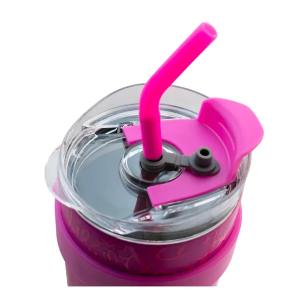 Termo Alto Doble Pared Acero Inoxidable Con Boquilla Y Popote 1.2 L. Barbie