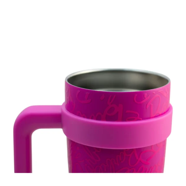 Termo Alto Doble Pared Acero Inoxidable Con Boquilla Y Popote 1.2 L. Barbie