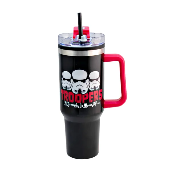 Termo Alto Doble Pared Con Boquilla Y Popote 1.2 L. Stormtrooper - Star Wars