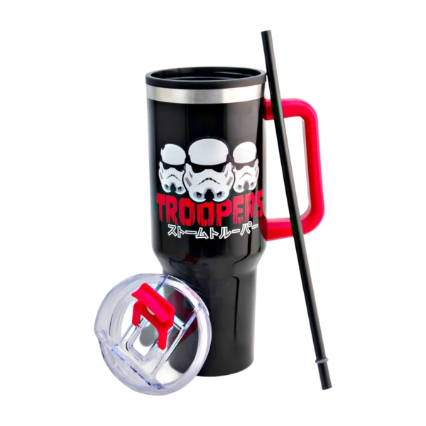 Termo Alto Doble Pared Con Boquilla Y Popote 1.2 L. Stormtrooper - Star Wars