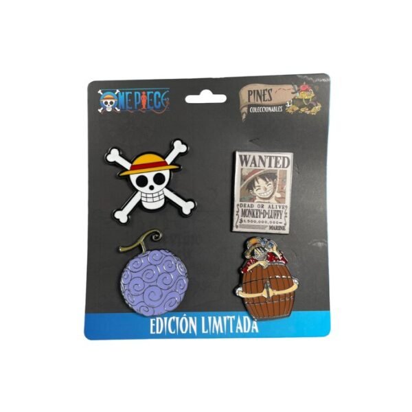 Set Pines Metálicos Luffy