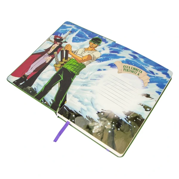 Libreta One Piece Roronoa Zoro con Stickers y Póster