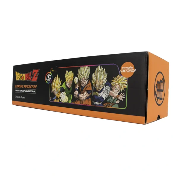 Gaming Mouse Pad Dragon Ball Guerreros Saiyajin Luz Led Multicolor