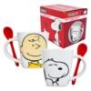 Tarro Snoopy de Porcelana con Cuchara de Ceramica 440m