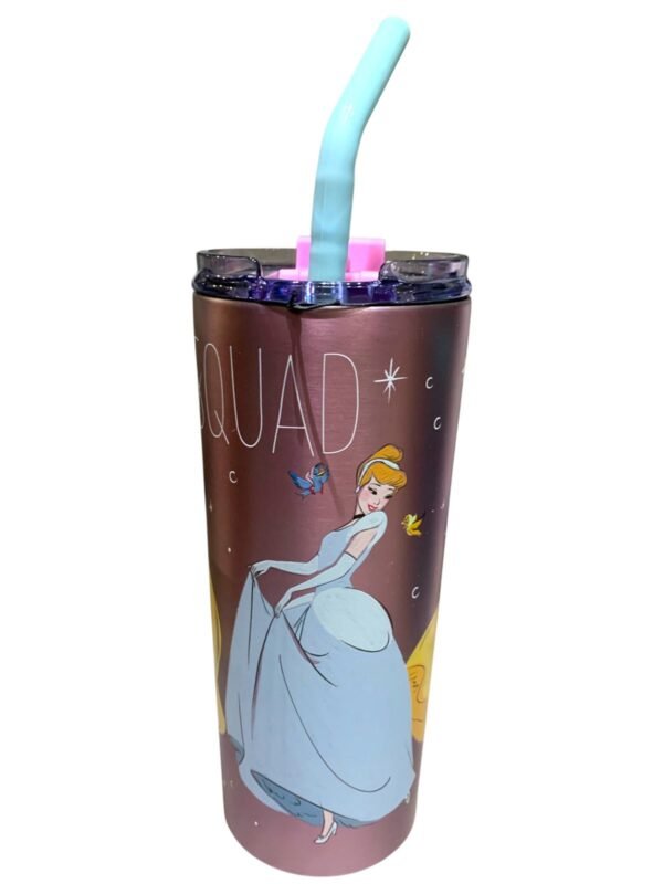 Termo Acero Inoxidable Doble Pared con Popote Princesas - Disney