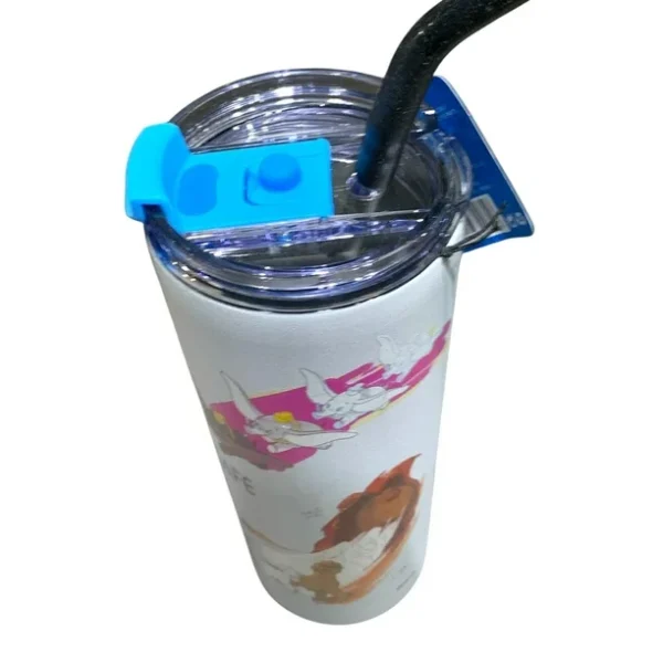 Termo Acero Inoxidable Doble Pared con Popote Disney - Personajes