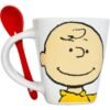 Tarro Snoopy de Porcelana con Cuchara de Ceramica 440m