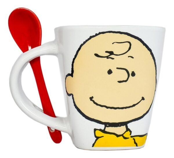 Tarro Snoopy de Porcelana con Cuchara de Ceramica 440m