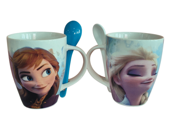 Duo Frozen Tarros Porcelana con Cuchara de Cerámica 310ml