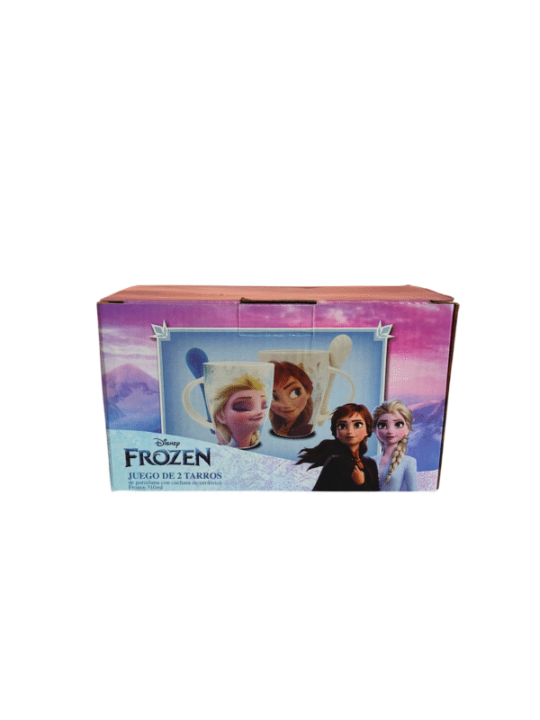 Duo Frozen Tarros Porcelana con Cuchara de Cerámica 310ml