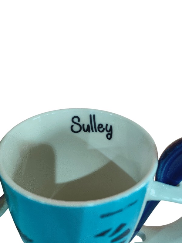 Duo Monsters Inc Tarros de Porcelana con Cuchara de Cerámica 310ml