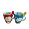 Duo Snoopy Tarros de Porcelana con Cuchara de Ceramica 310ml