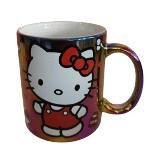 Taza Cerámica Metalizada Kitty 325ml
