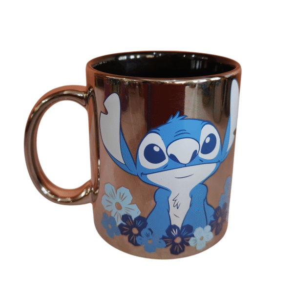 Taza Cerámica Metalizada Stitch 325ml