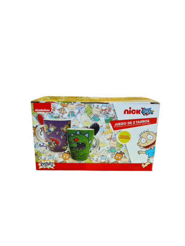 Duo Rugrats Tarros de Porcelana con Cuchara de Cerámica 310ml