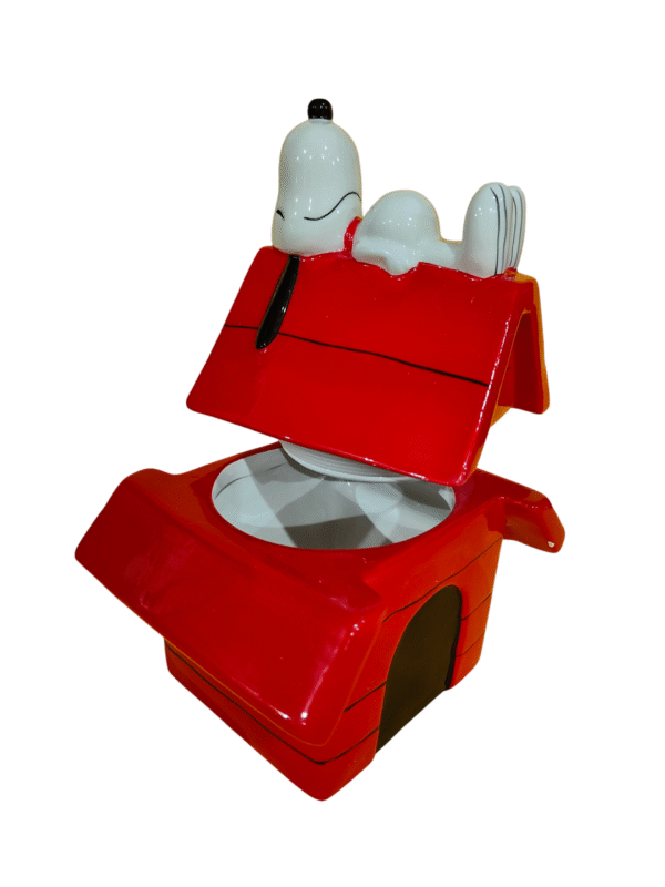 Galletero Decorativo De Porcelana 3D Casa Snoopy Peanuts