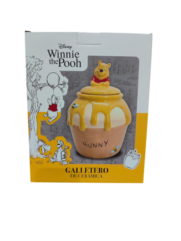 Galletero de Cerámica Decorativo 3D con Tapa Hermética Winnie Pooh