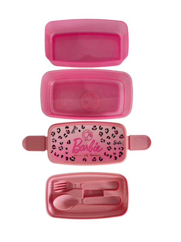 Juego de 2 Contenedores Lunch Box con Cubiertos Barbie