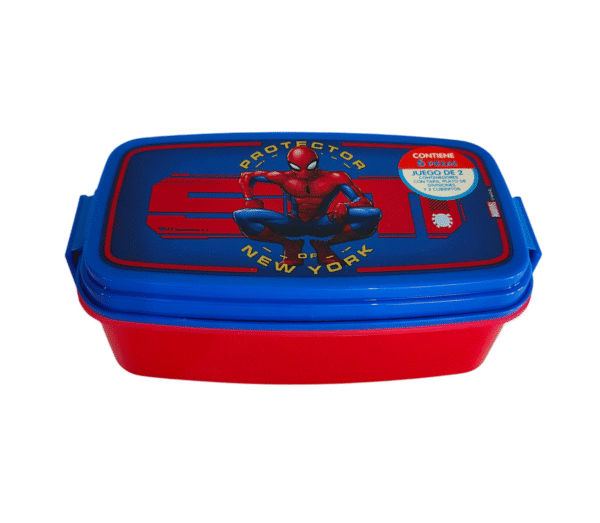 Juego de 2 Contenedores Lunch Box con Cubiertos Spiderman
