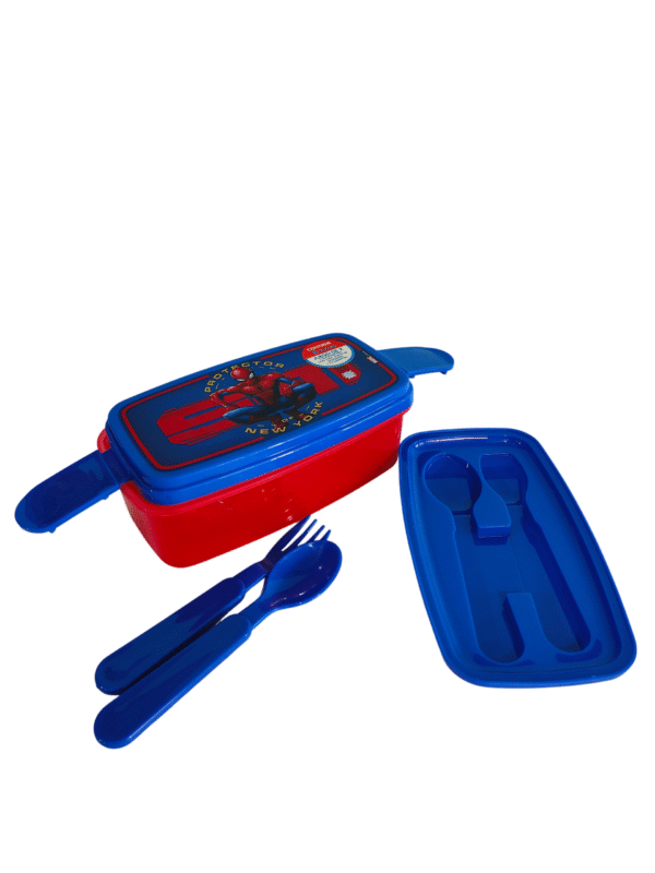 Juego de 2 Contenedores Lunch Box con Cubiertos Spiderman