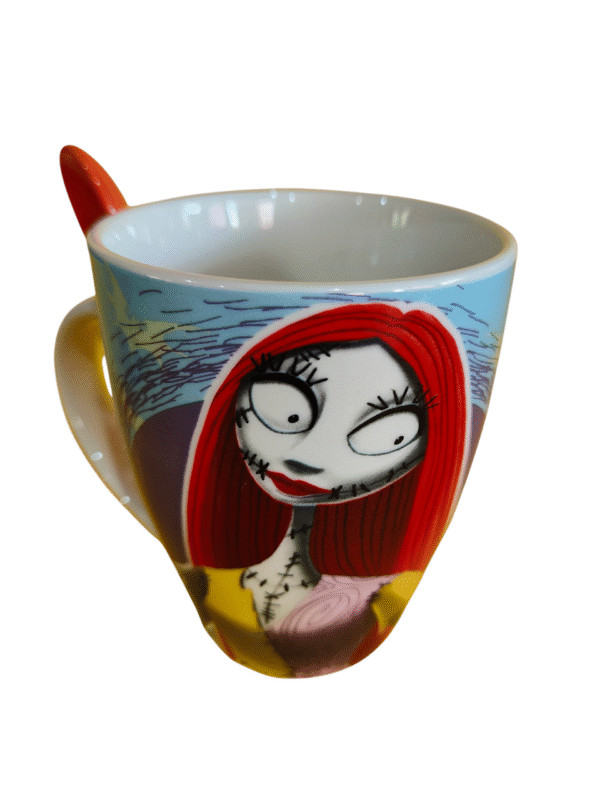 Juego de 2 Tazas de Cerámica con Cuchara El Extraño Mundo de Jack 310ml