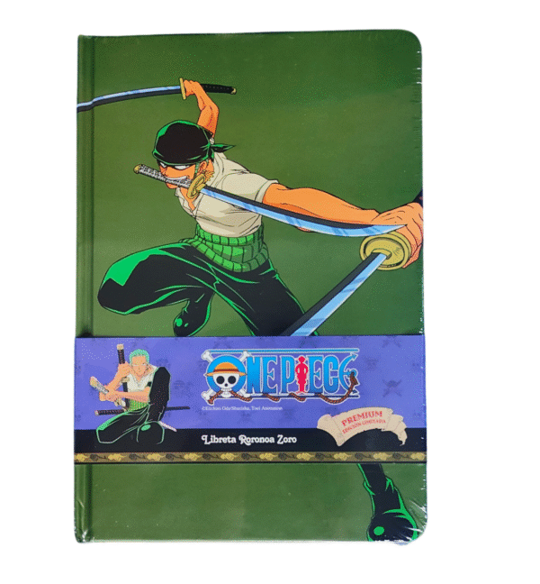 Libreta One Piece Roronoa Zoro con Stickers y Póster