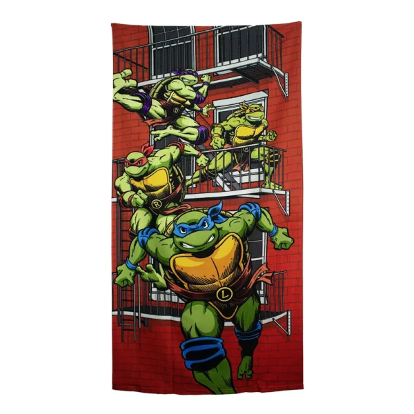 Toalla de Baño Absorbente Las Tortugas Ninja 70x140 cm.