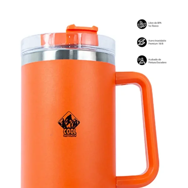 Termo Alto Acero Inoxidable Sasquash Naranja 1.1 L