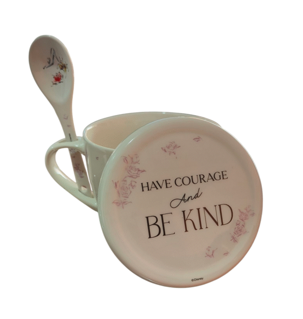 Tarro Con Tapa y Cuchara de Porcelana Princesas - Disney 580ml