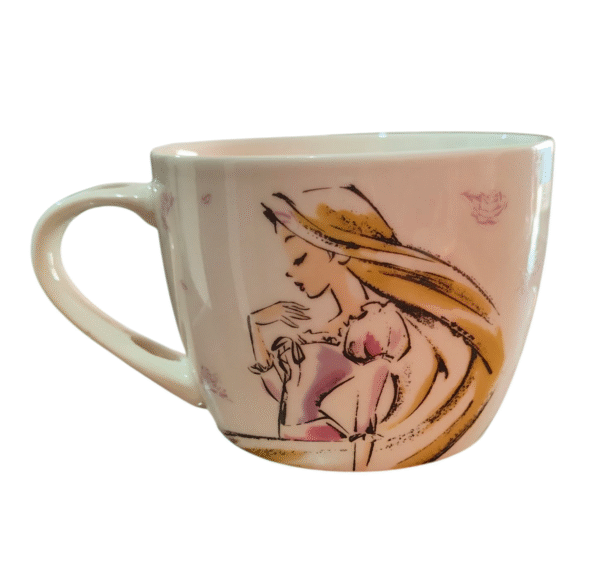 Tarro Con Tapa y Cuchara de Porcelana Princesas - Disney 580ml