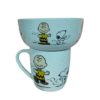 Juego Desayunador 2 Piezas Snoopy tazon 550ml y tarro 400ml ceramica