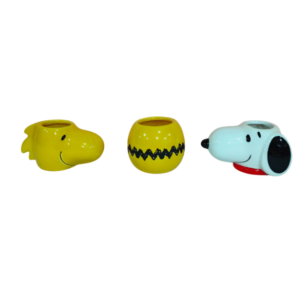 Set Mini tazas Peanuts - Snoopy, Woodstock y Charlie Brown 103 ml