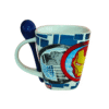 Tarro Avengers de Porcelana con Cuchara de Ceramica 440ml cuadrada