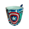 Tarro Avengers de Porcelana con Cuchara de Ceramica 440ml cuadrada