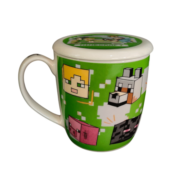 Tarro de Porcelana Con Tapa Minecraft 385ml