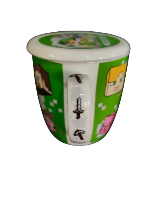Tarro de Porcelana Con Tapa Minecraft 385ml
