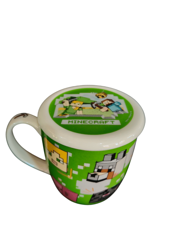 Tarro de Porcelana Con Tapa Minecraft 385ml
