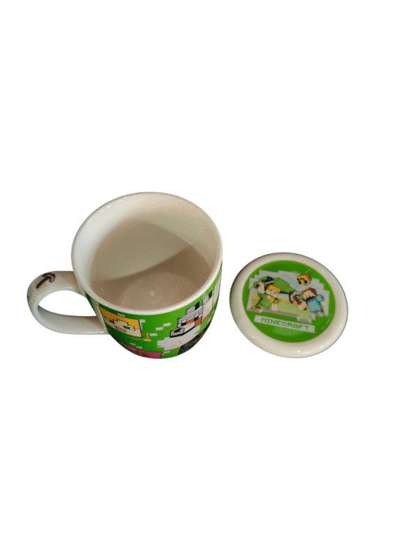 Tarro de Porcelana Con Tapa Minecraft 385ml