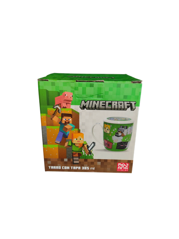 Tarro de Porcelana Con Tapa Minecraft 385ml