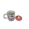 Taza con Tapa Kitty Rosa