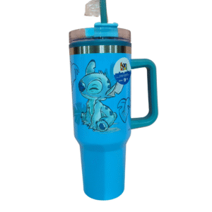 Termo Alto Doble Pared Con Popote 1.2 L. Stitch